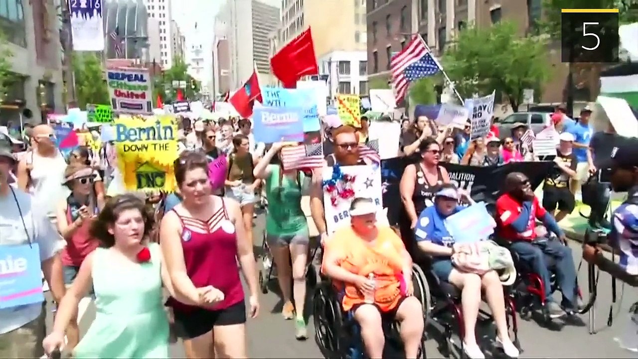 The Daily Brief: Hundreds Of Bernie Sanders Supporters Protest Outside DNC