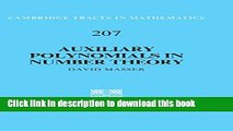 Download Books Auxiliary Polynomials in Number Theory (Cambridge Tracts in Mathematics) PDF Free