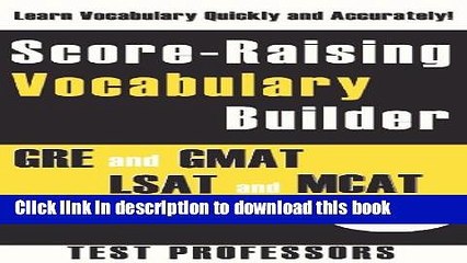Download Score-Raising Vocabulary Builder for the GRE, GMAT, and LSAT (Level 1)  PDF Free