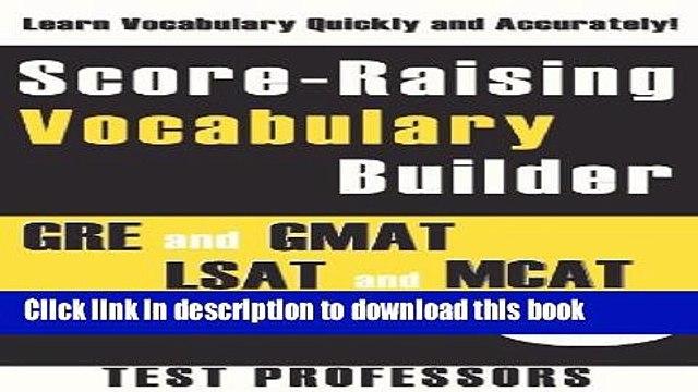 Download Score-Raising Vocabulary Builder for the GRE, GMAT, and LSAT (Level 1) PDF Free
