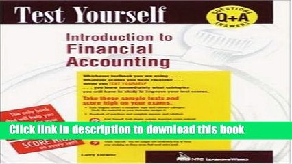 Read Test Yourself: Introduction to Financial Accounting  Ebook Free