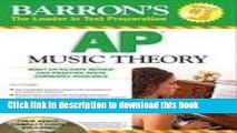 Download Barron s AP Music Theory with Audio Compact Discs  PDF Free