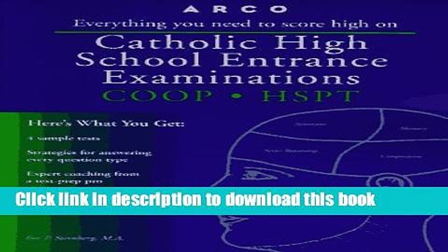 Read Catholic High School Entrance Examinations: Coop-Hspt (Catholic High School Entrance