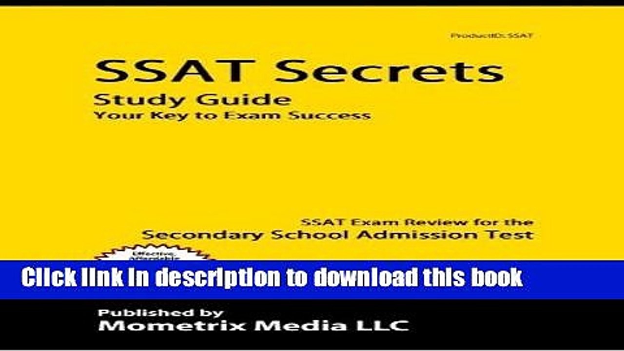 Read SSAT Secrets Study Guide: SSAT Exam Review for the Secondary School Admission Test  Ebook
