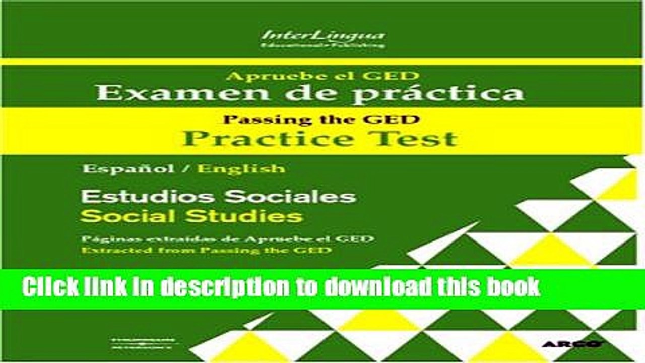 Download Apruebe el GED Examen de practica - Estudios Sociales: Passing the GED Practice Test -