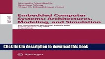 Read Embedded Computer Systems: Architectures, Modeling, and Simulation: 6th International