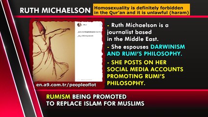 Ruth Michaelson-a journalist who Rumi philosophy, Darwinism and homosexuality