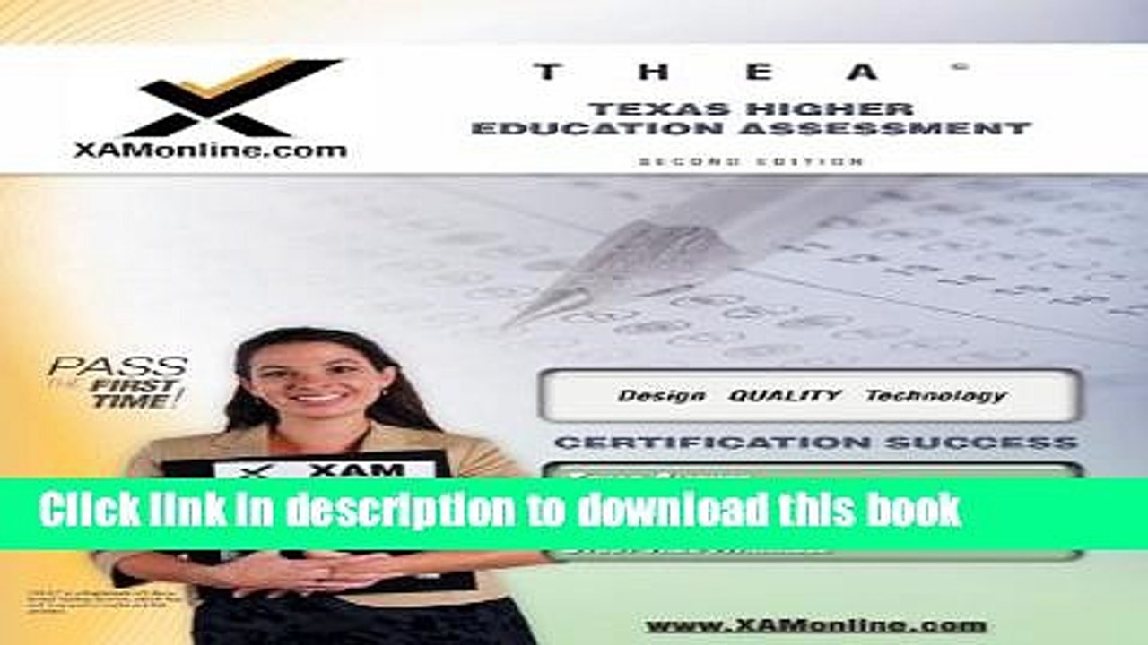 Read THEA Texas Higher Education Assessment Teacher Certification Test Prep Study Guide (XAM