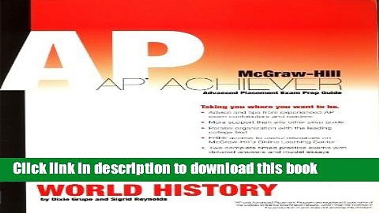 Download AP Achiever [Advanced Placement* Exam Preparation Guide] for AP World History [College