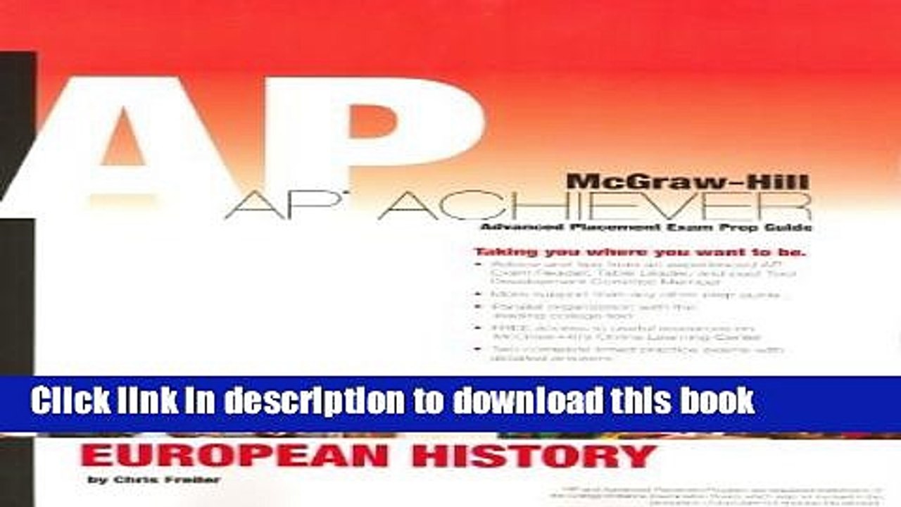 Read AP Achiever [Advanced Placement* Exam Preparation Guide] for European History [College Test