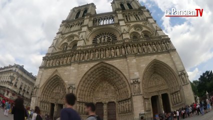 Download Video: Saint-Etienne-du-Rouvray : émotion à Notre-Dame de Paris après l'attentat