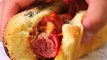 BBQ Bacon Wrapped Cheese Stuffed Hot Dogs