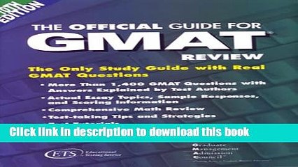 Read The Official Guide for Gmat Review Ebook Free