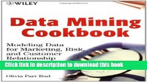 Read Books Data Mining Cookbook: Modeling Data for Marketing, Risk and Customer Relationship