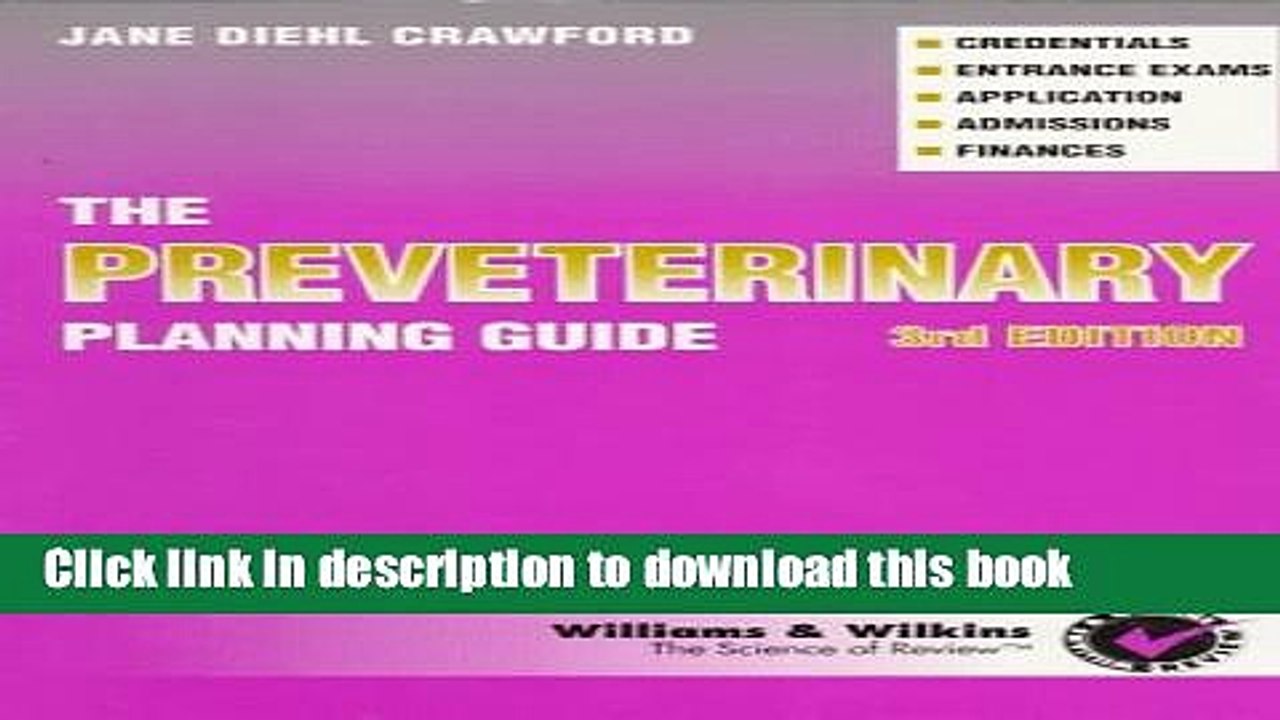 Read The Preveterinary Planning Guide Ebook Free