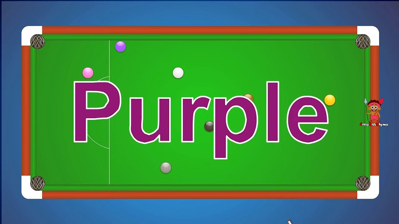 Learn Colors For Children Kids Toddlers with Colors Snooker Game For Children | Learn Colours Balls