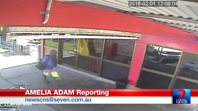 CCTV captures the moment a woman was punched from behind