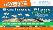 Read The Complete Idiot s Guide to Business Plans Plus (Complete Idiot s Guides (Lifestyle