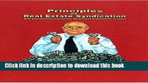 Read Principles of Real Estate Syndication  PDF Online