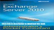 Read MicrosoftÂ® Exchange Server 2010 Administrator s Pocket Consultant Ebook Free