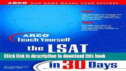 Read Teach Yourself the LSAT in 30 Days PDF Free