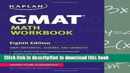 Read Kaplan GMAT Math Workbook by Kaplan 8th (eighth) Edition (2013) Ebook Free