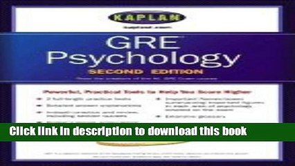Read Kaplan GRE Psychology (2nd, 05) by Kaplan [Paperback (2005)] Ebook Free