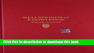Read Books Wellsprings of Knowledge: Building and Sustaining the Sources of Innovation E-Book Free