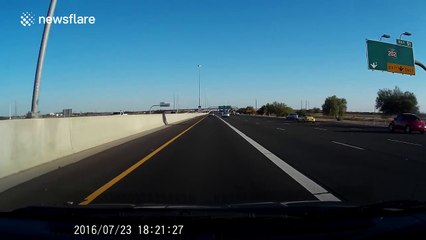 High-speed spin out on Arizona freeway