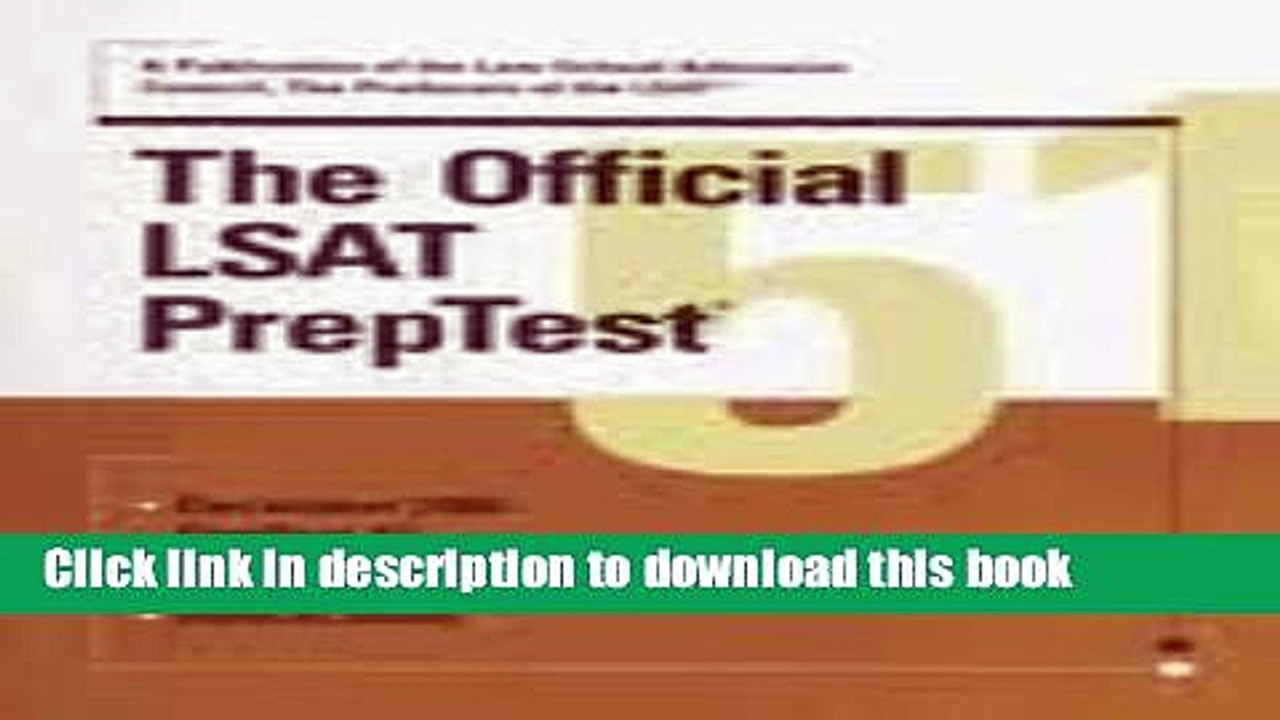 Read The Official LSAT PrepTest 51 Ebook Free