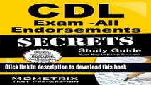 Read CDL Exam Secrets - All Endorsements Study Guide: CDL Test Review for the Commercial Driver s