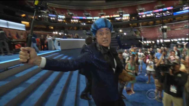 Epic Colbert Battle with Security at DNC