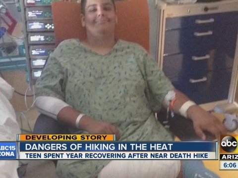 Boy who narrowly survived heat-related illness warns others of hiking in heat