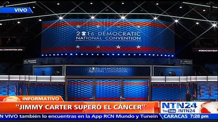 Hillary Clinton y Bernie Sanders compitieron con dignidad: Jimmy Carter en Convención Demócrata