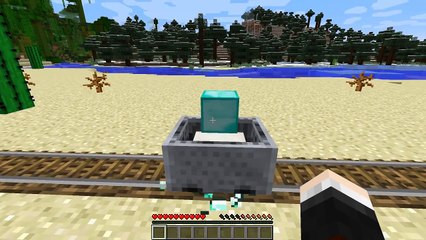 Minecraft   DIAMOND MINECART INFINITE ROLLERCOASTER!!   Custom Command