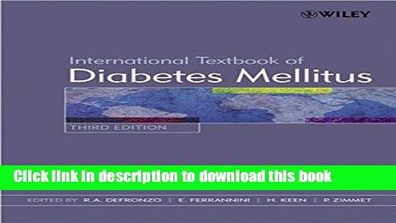[PDF] International Textbook of Diabetes Mellitus (Wiley Reference Series in Biostatistics) (Two