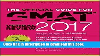 Read Book The Official Guide for GMAT Verbal Review 2017 with Online Question Bank and Exclusive