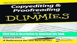 Download Book Copyediting and Proofreading For Dummies PDF Free