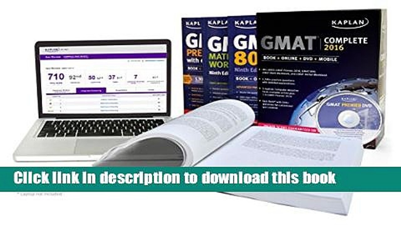 Read Book Kaplan GMAT Complete 2016: The Ultimate in Comprehensive Self-Study for GMAT: Book +