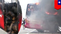 Burned to death: Chinese tourists killed after tour bus caught on fire in Taiwan - TomoNews