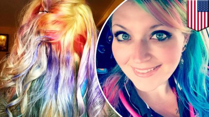 Hot nurse criticized for being able to practice nursing after dying hair rainbow colors - TomoNews
