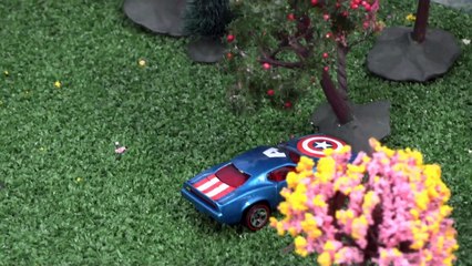 Disney Cars Toys Fun with Frank and Superheroes Captain America Iron Man and Thomas and Friends_9