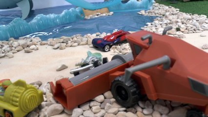 Disney Cars Toys Fun with Frank and Superheroes Captain America Iron Man and Thomas and Friends_19