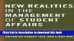 Download New Realities in the Management of Student Affairs: Emerging Specialist Roles and