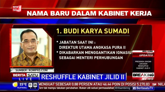 Nama-nama Menteri Baru dalam Reshuffle Kabinet Jilid II
