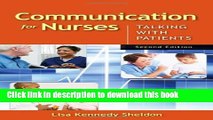 [PDF]  Communication For Nurses: Talking With Patients  [Download] Full Ebook