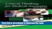 [PDF]  Critical Thinking for Medical Assistants DVD Series, with Closed Captioning  [Read] Full