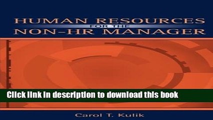 [Download] Human Resources for the Non-HR Manager  Full EBook