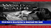 [PDF]  The Word As Scalpel: A History of Medical Sociology  [Read] Online