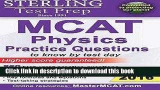 Read Books Sterling Test Prep MCAT Physics Practice Questions: High Yield MCAT Physics Questions